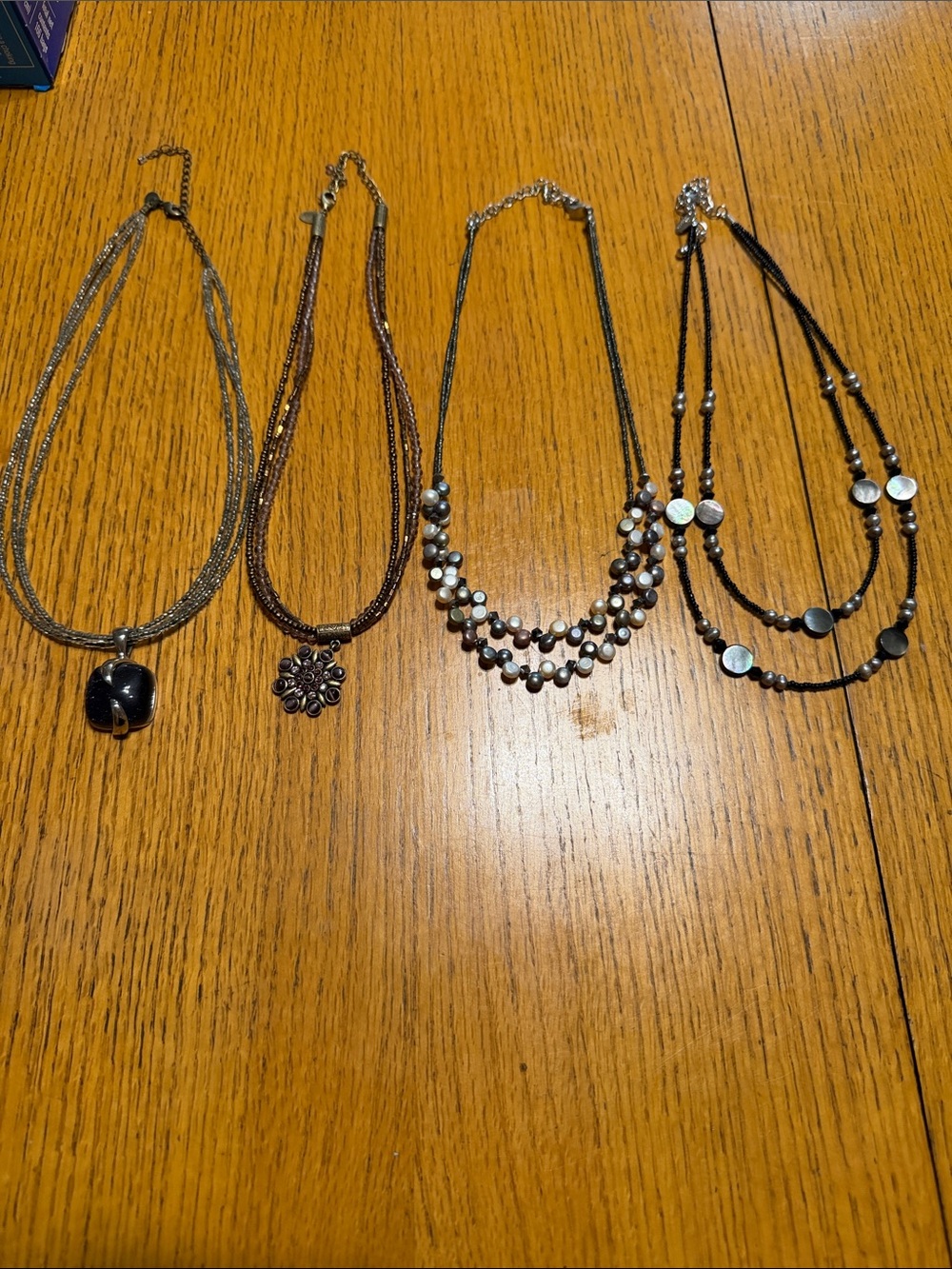 Lia Sophia Multi-Strand Silver and Black Necklace Collection